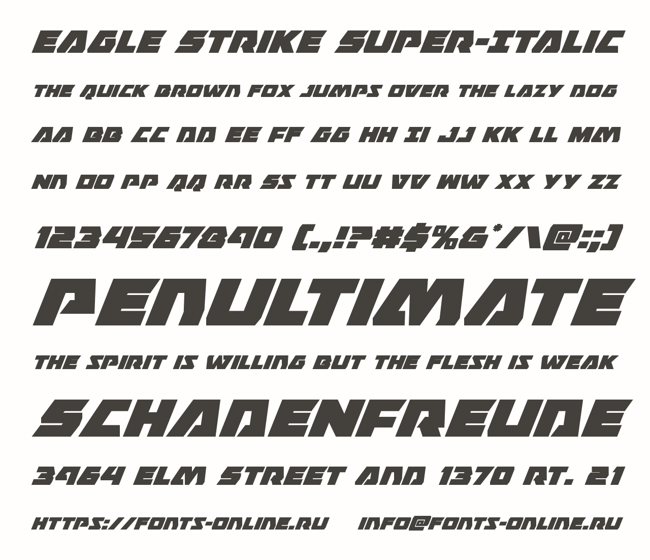 Eagle Strike Super-Italic Free Font Download